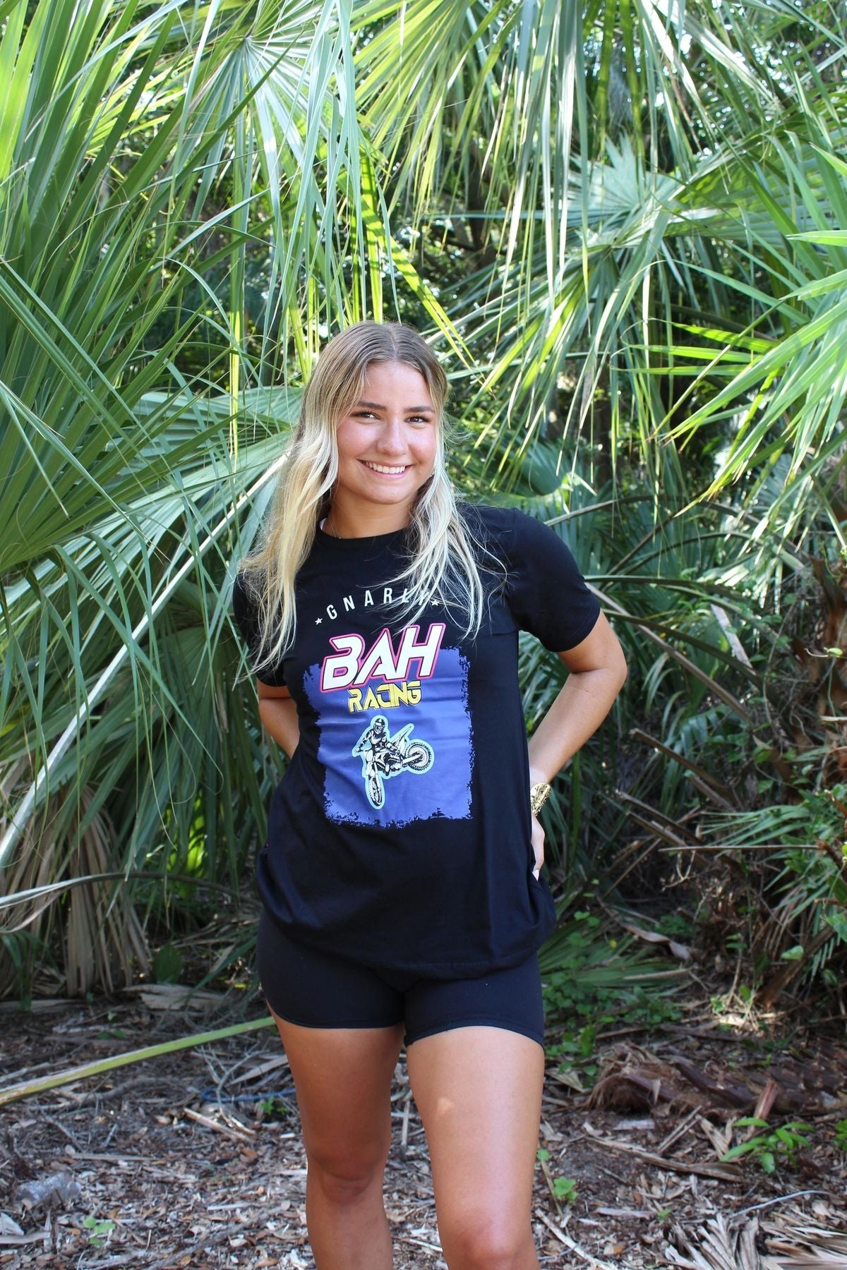 Pure cotton GNARLY T-Shirt: Perfect with leggings or jeans. Runs small, machine washable, and imported. Trendy and comfortable for everyday wear. Buy Now!